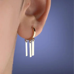 گوشواره پولکی طرح مستطیلی