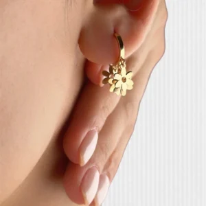 گوشواره پولکی طرح گل